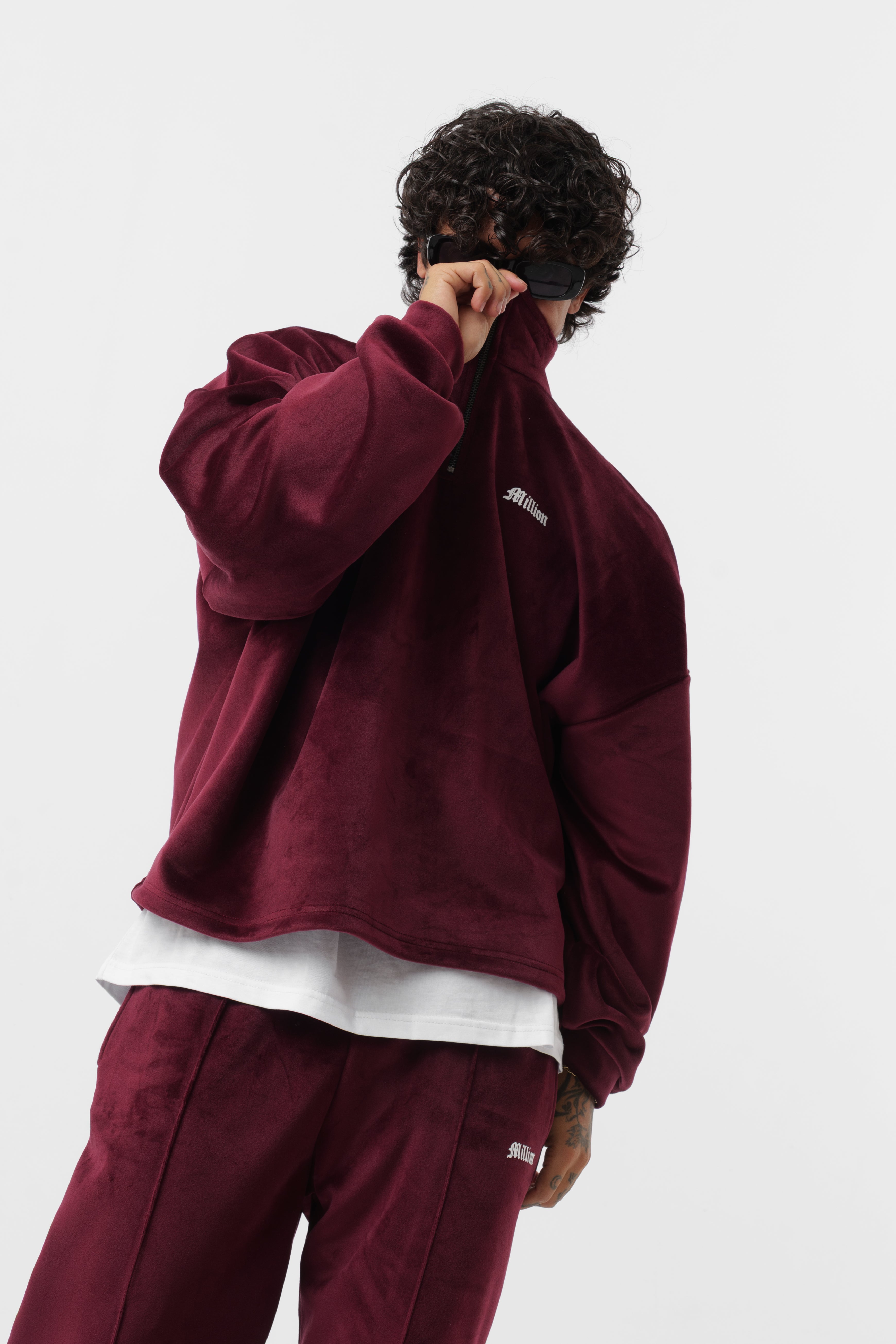 Tracksuit Velour Bordeaux