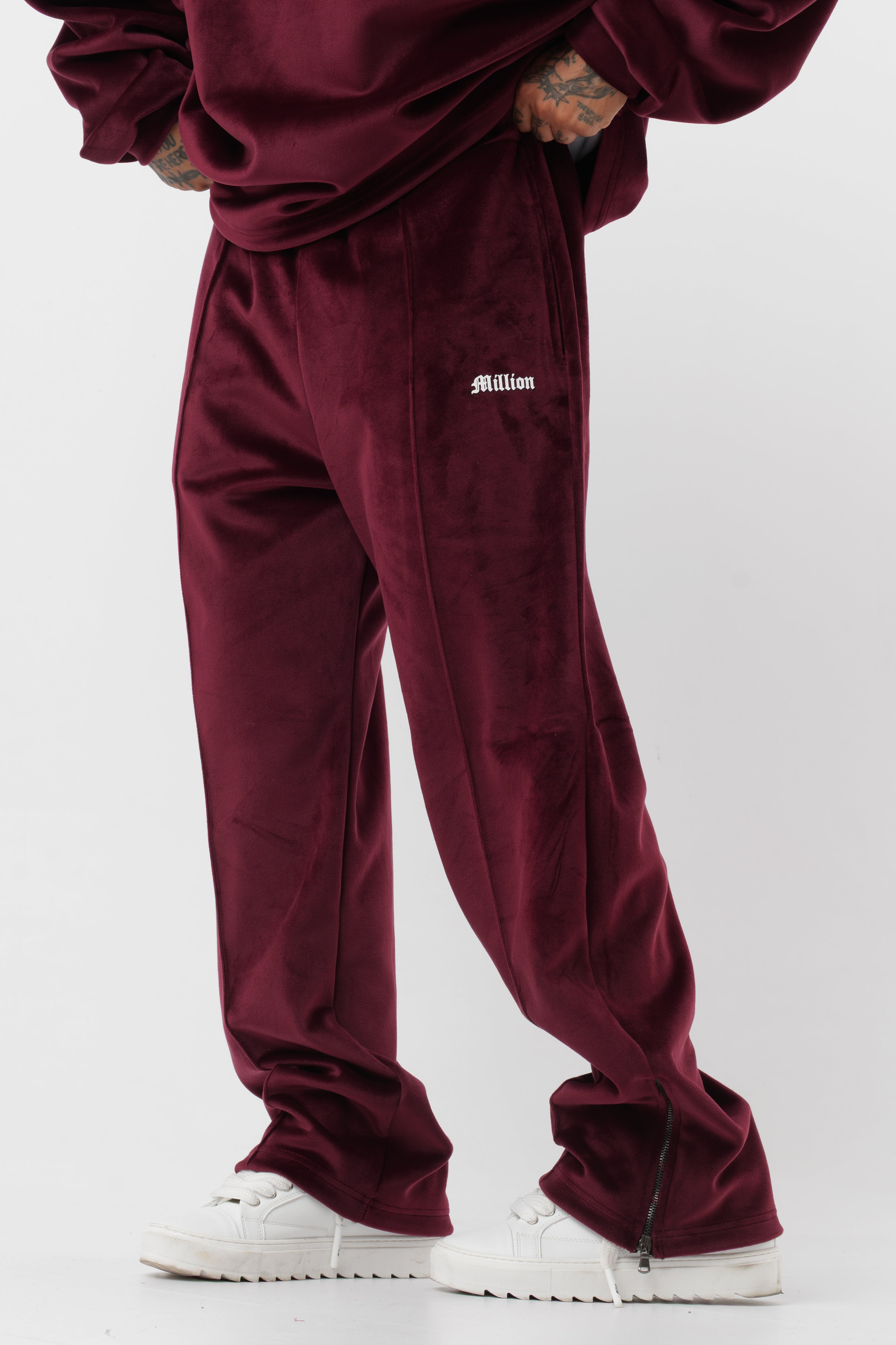 Tracksuit Velour Bordeaux