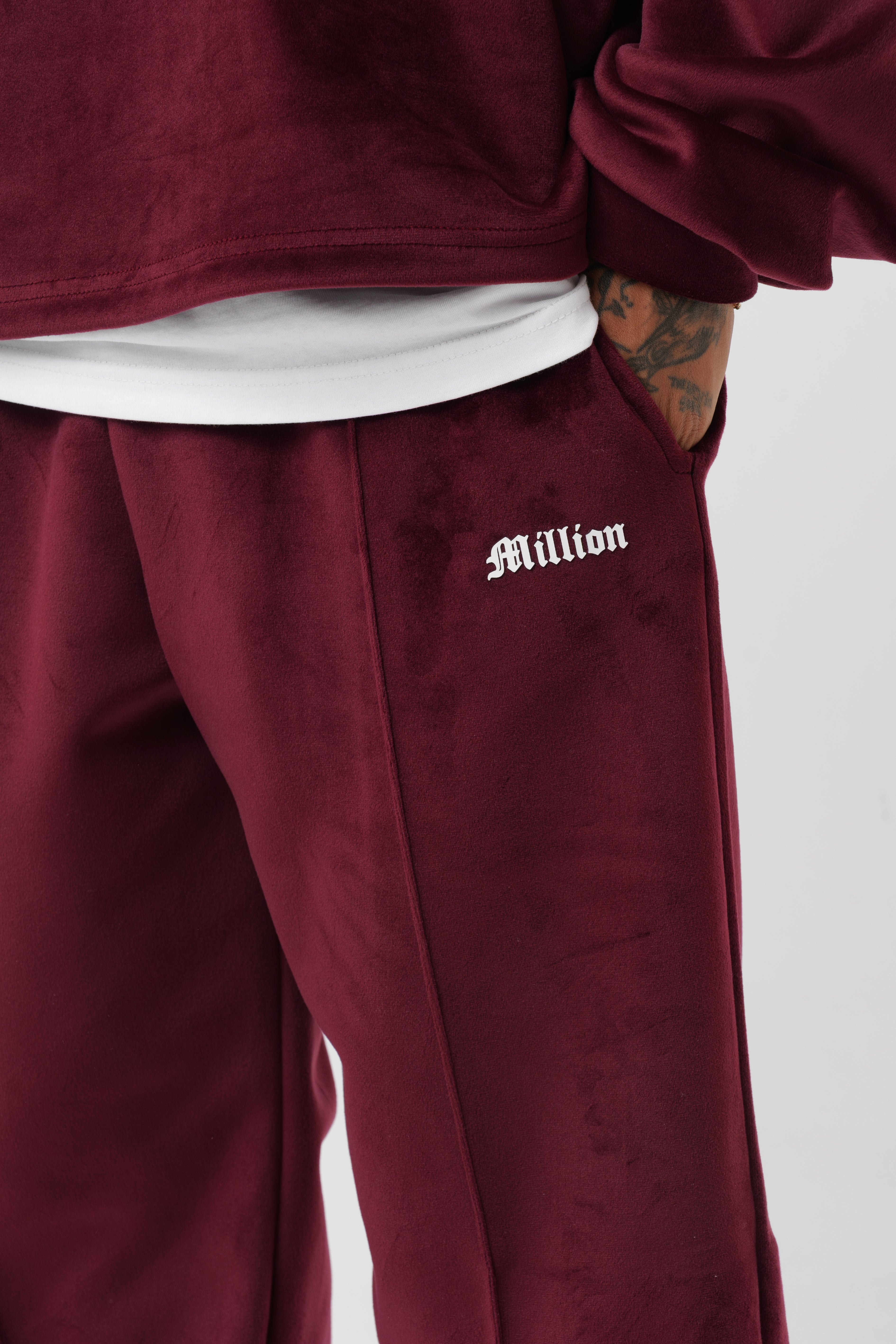 Tracksuit Velour Bordeaux