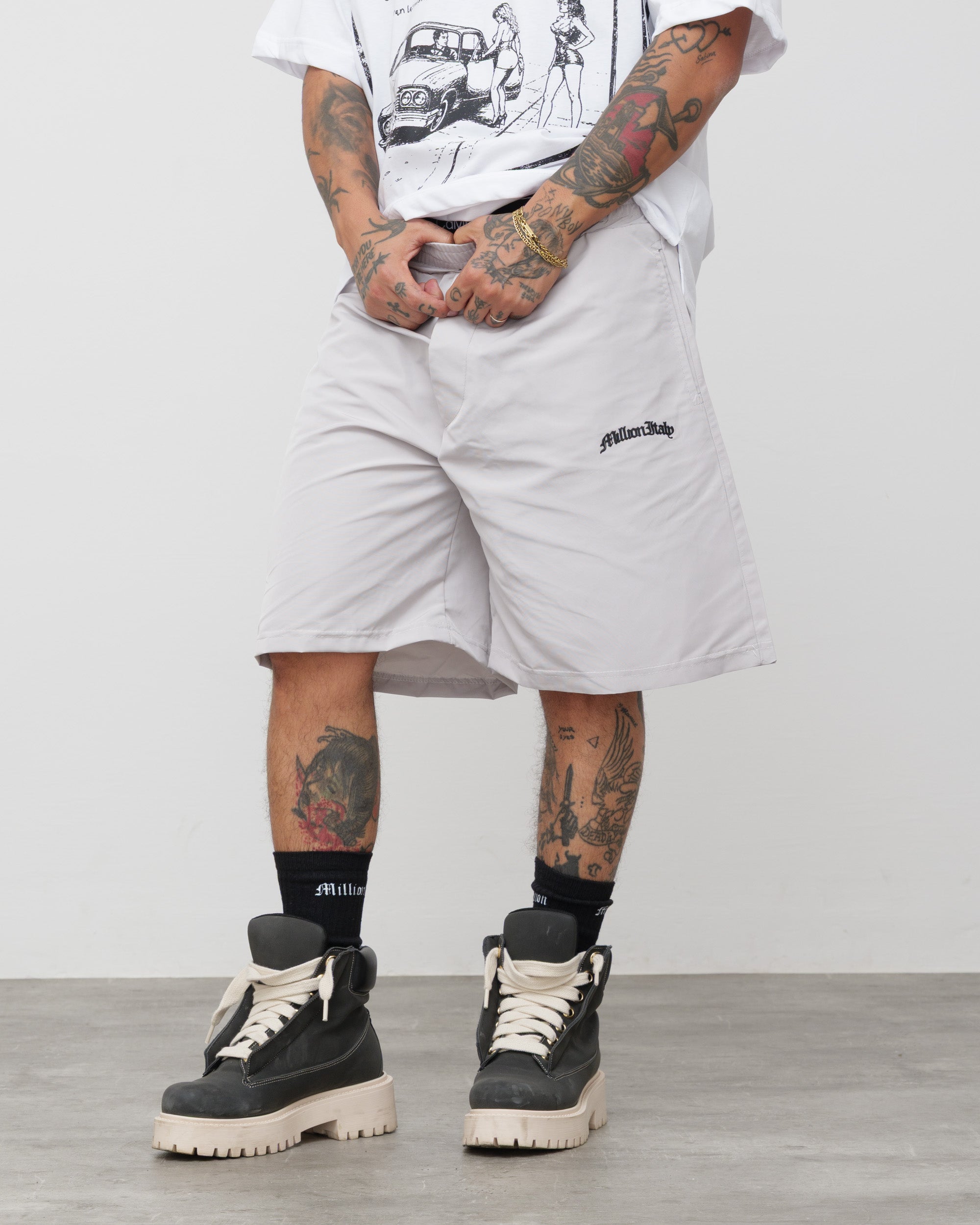 Shorts Tech Inox - Logo Nero