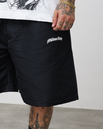 Shorts Tech Nero - Logo Bianco
