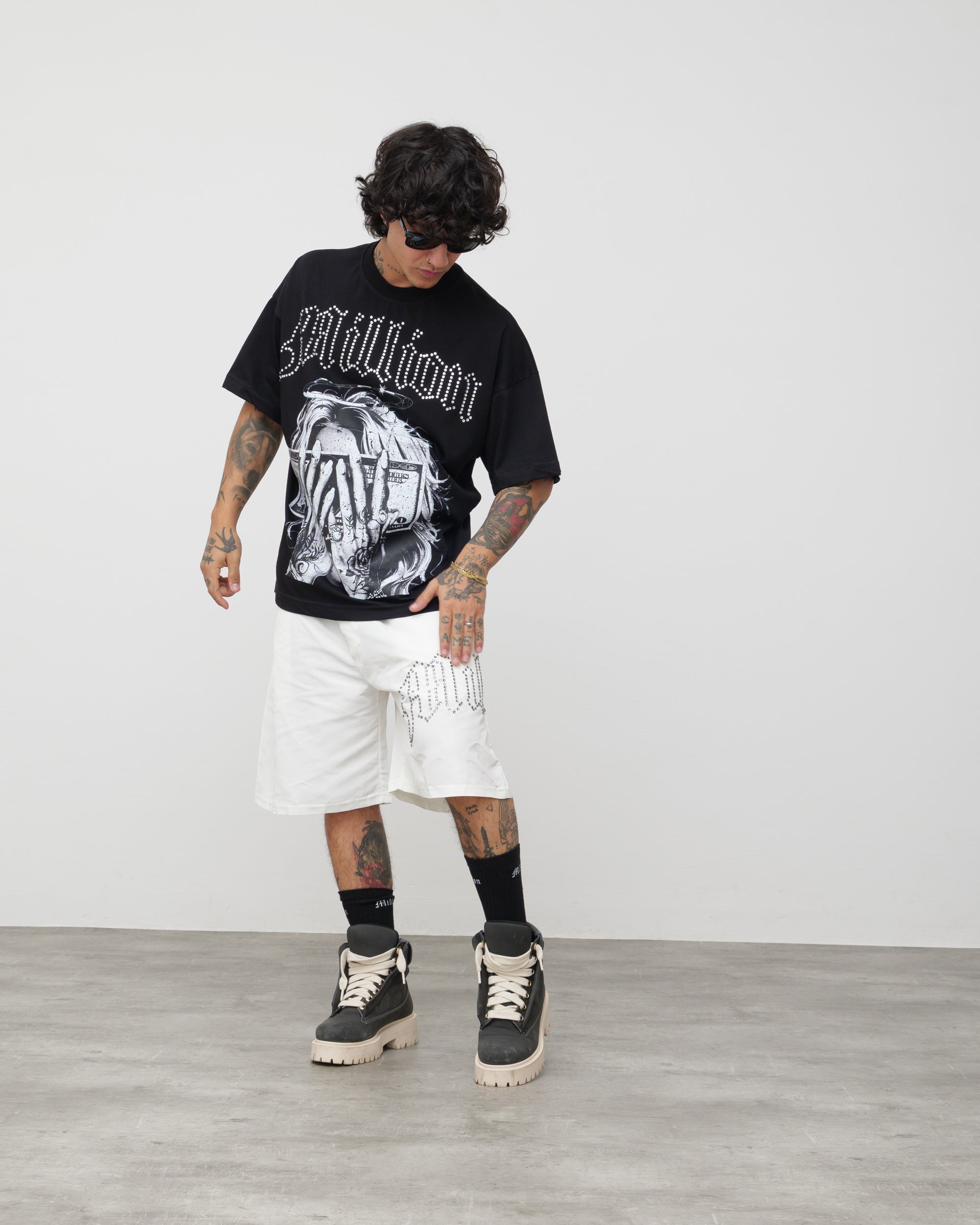 Shorts Tech Bianco - Diamond Nero