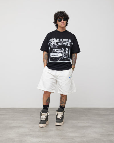 Shorts Tech Nero - Logo Blu