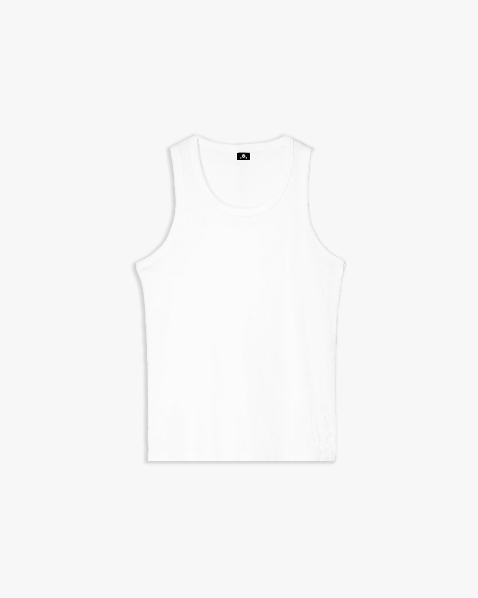 White Ribbed Tank Top