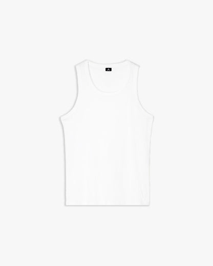 White Ribbed Tank Top