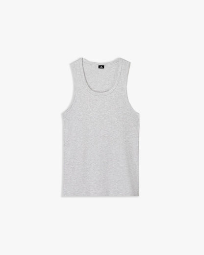 Grey Ribbed Tank Top