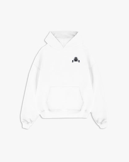 Hoodie White Cropped Logo