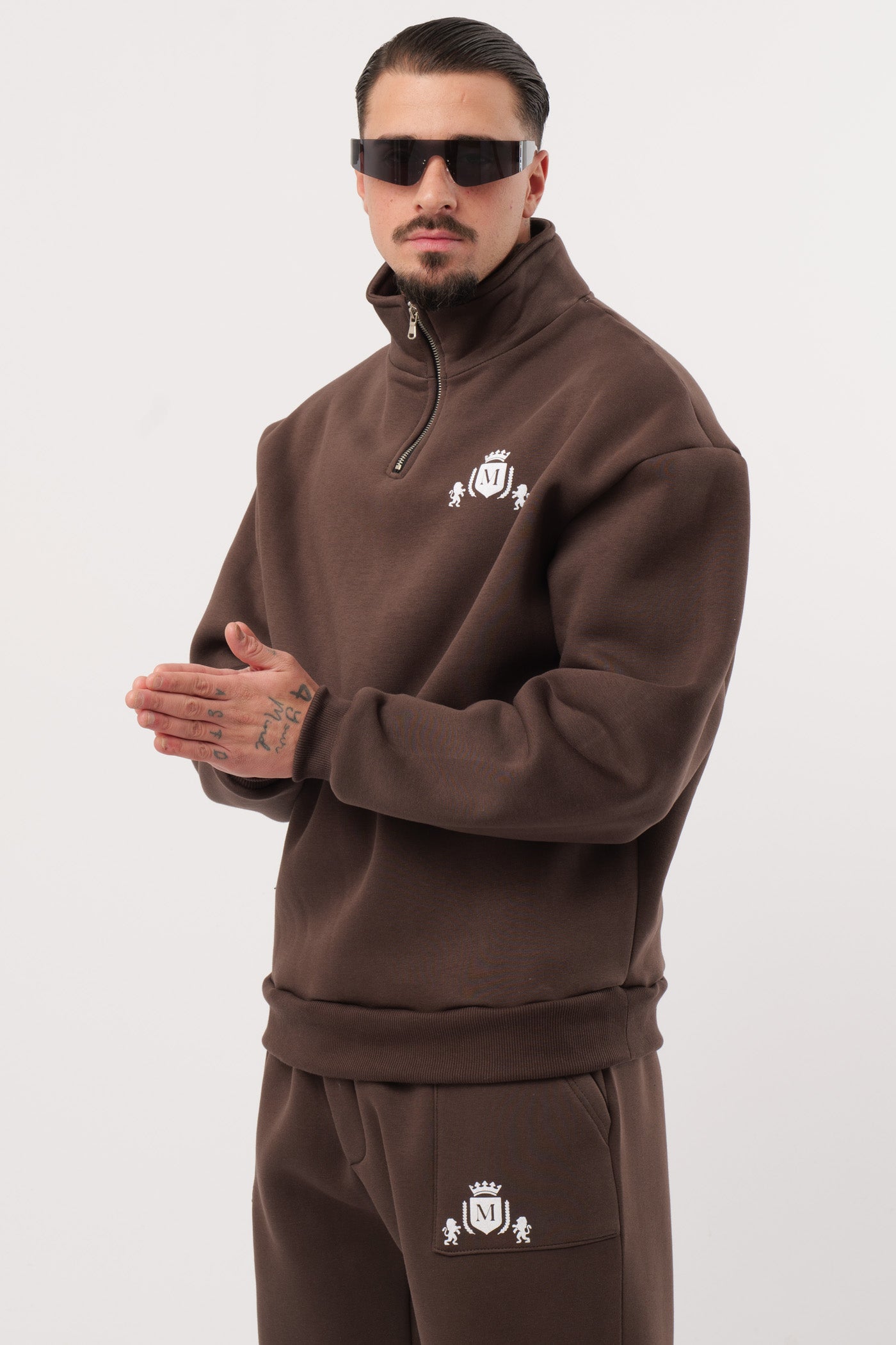 Cordset 1/4 Zip Brown