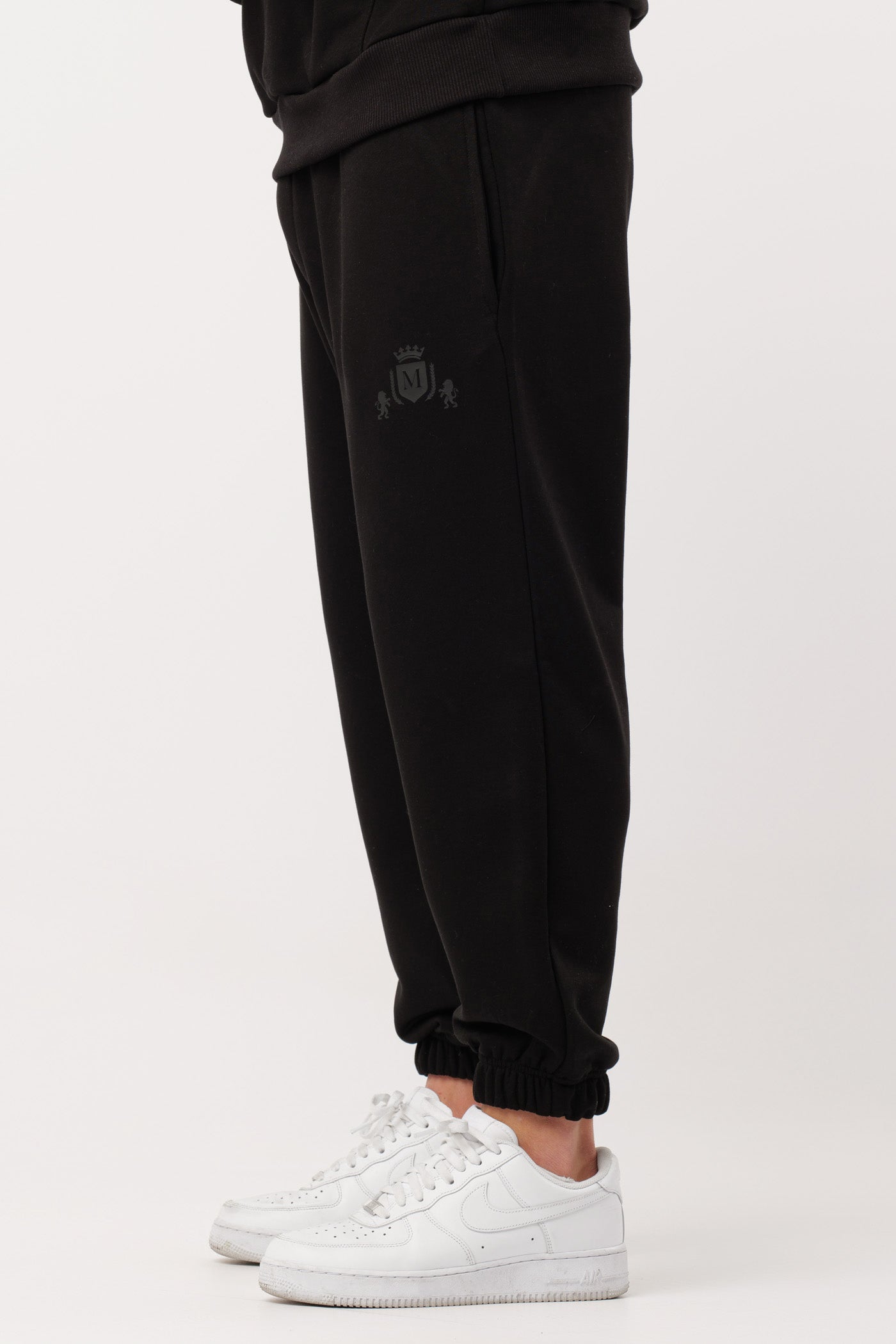 Pantalone Joggers Nero con Logo Nero