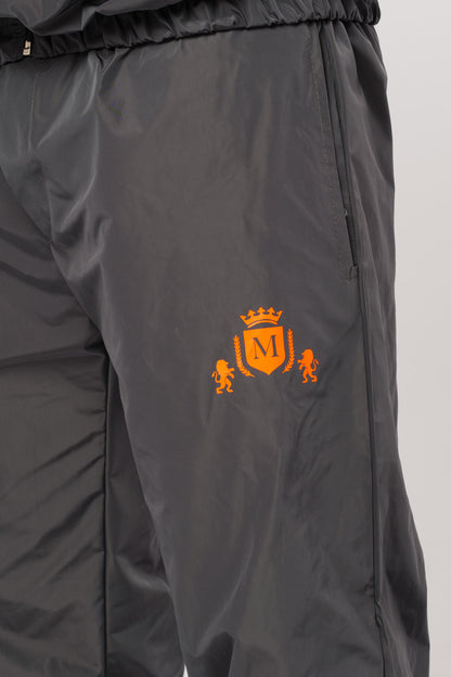 Tuta Tech Grigio Logo Fluo Arancio