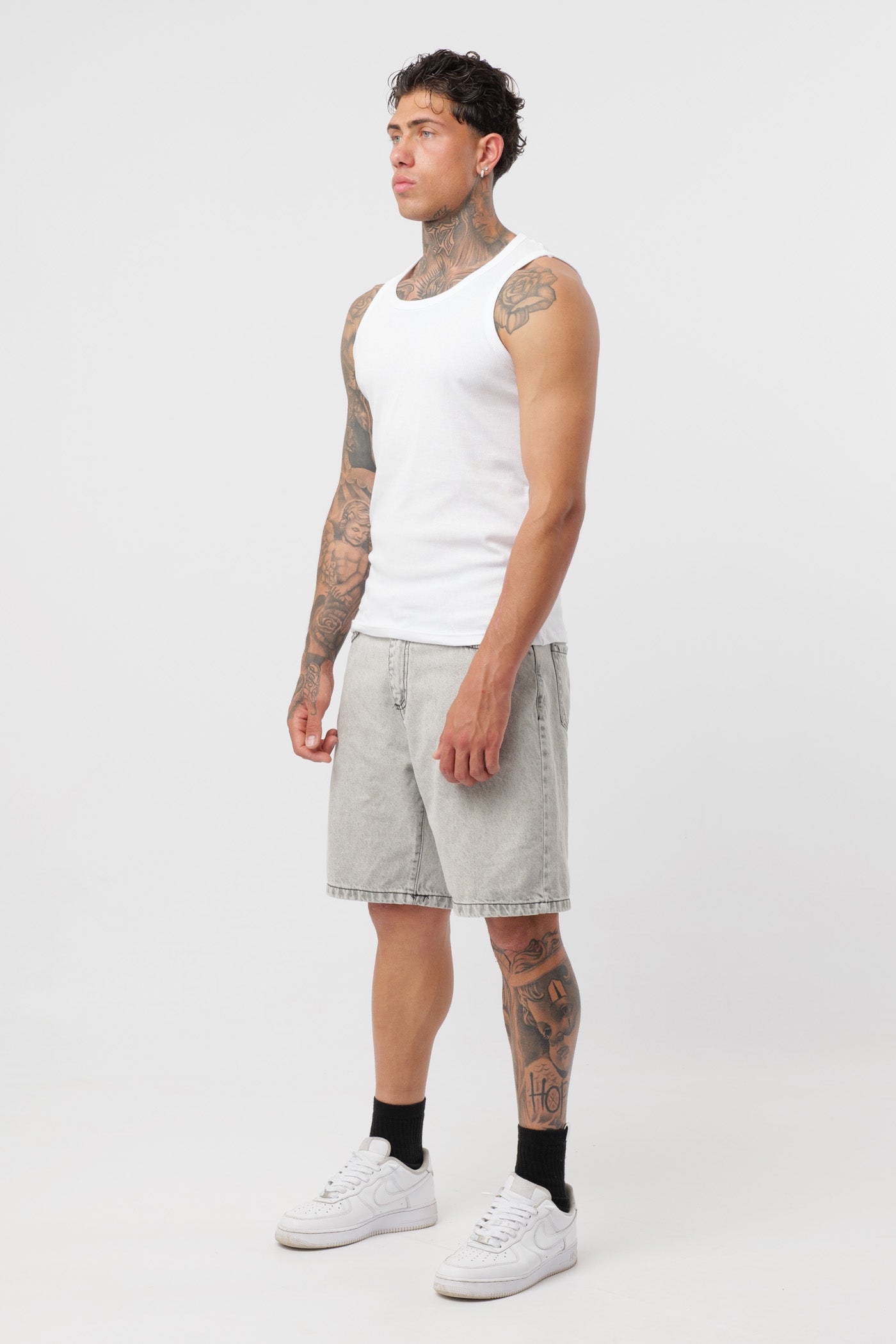White Ribbed Tank Top