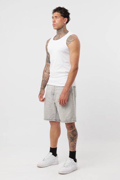 White Ribbed Tank Top