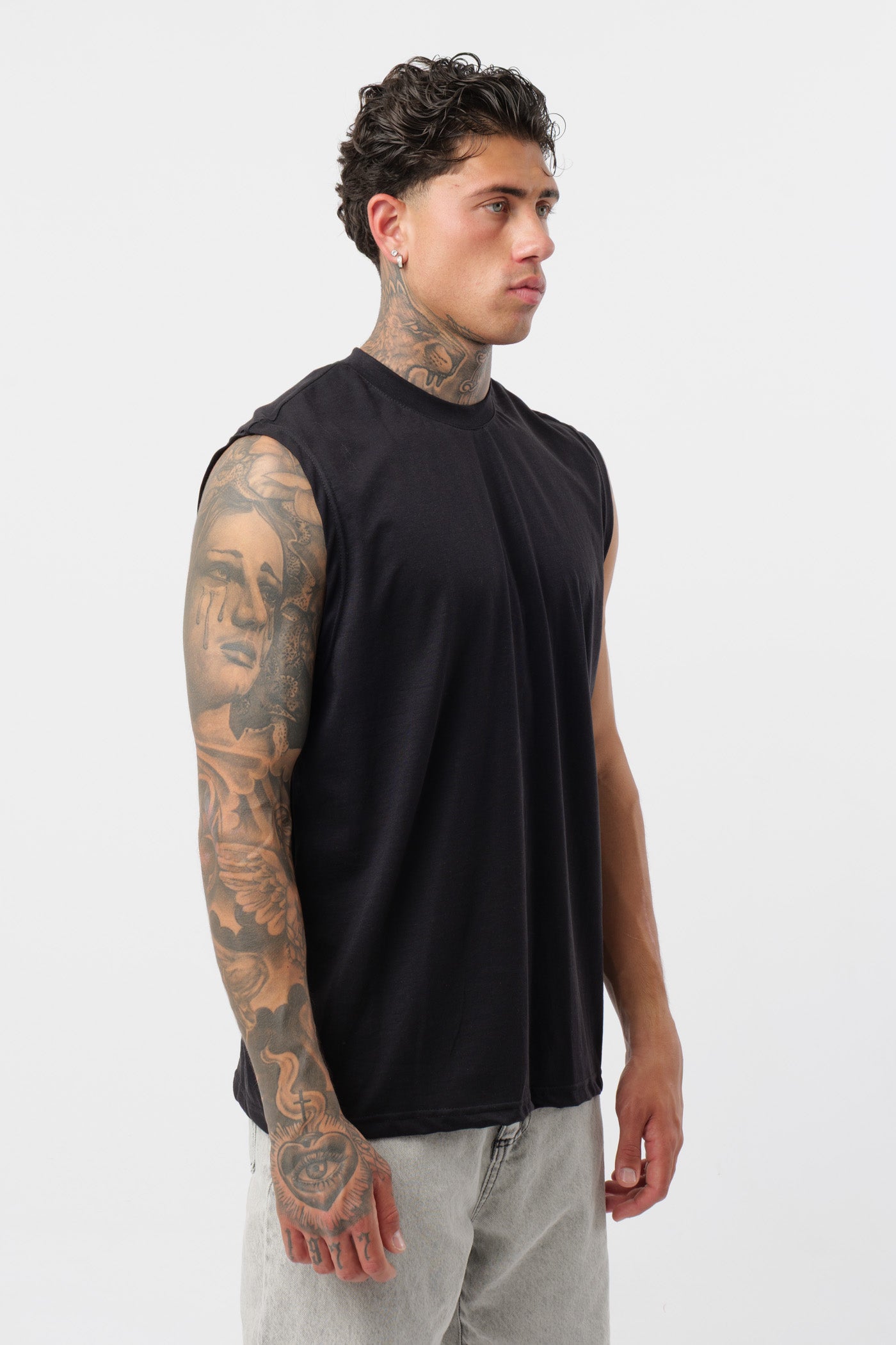 Black Jersey Tank Top