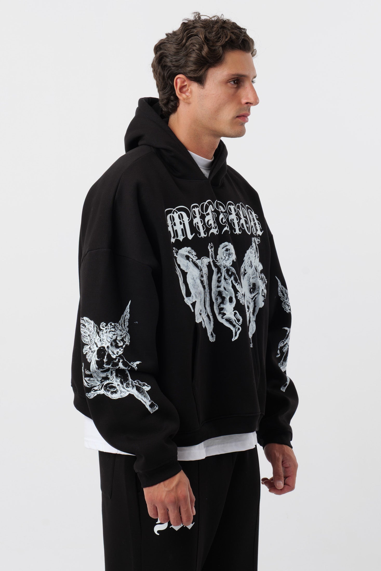 Hoodie Black Three Cherubs