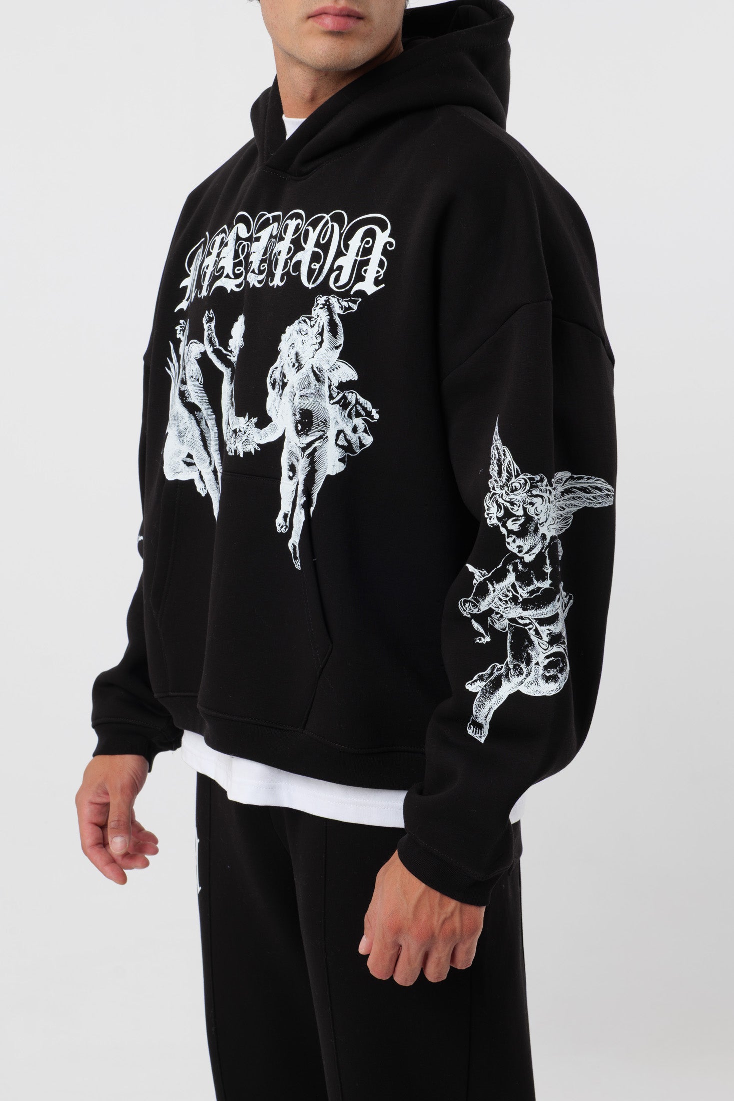 Hoodie Black Three Cherubs