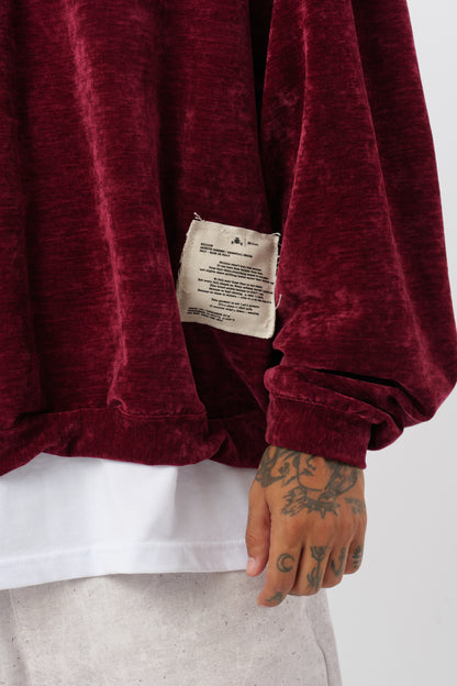 Crewneck Velvet Bordeaux