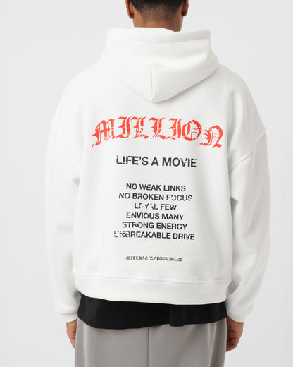 Hoodie Life's a Movie White