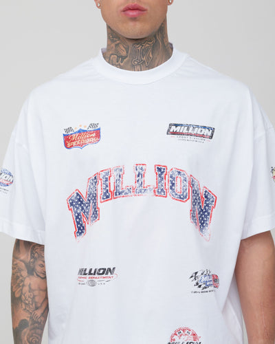 T-Shirt Racing Bianca