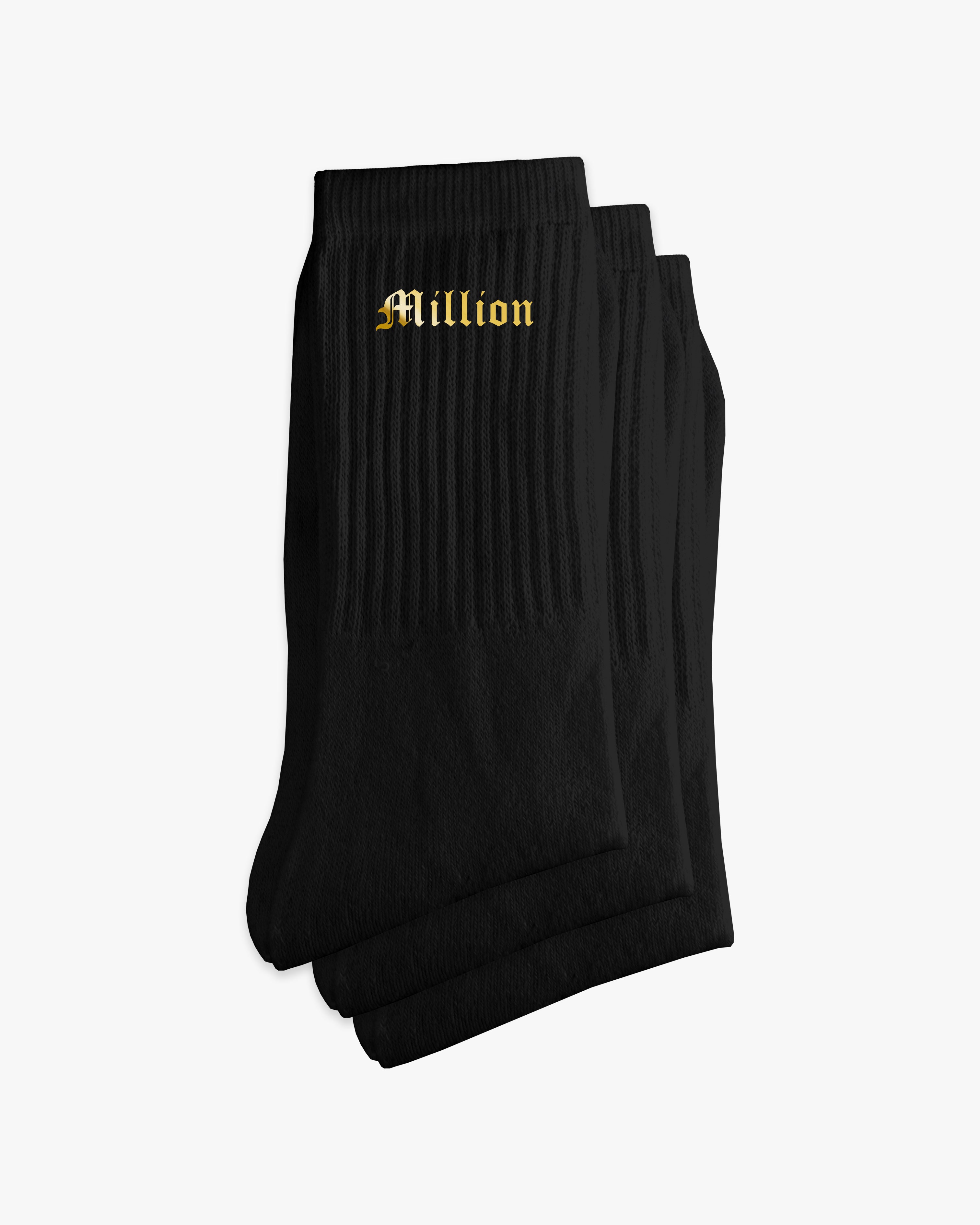 3-Pack Gold Logo Socks